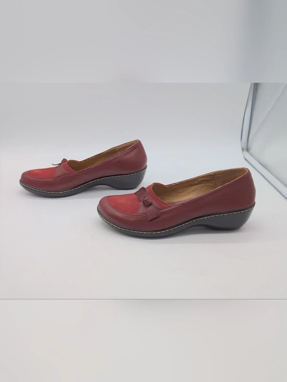 KB & Company Leather Upper Slip-On Wedge Loafers – Women’s Size 7M